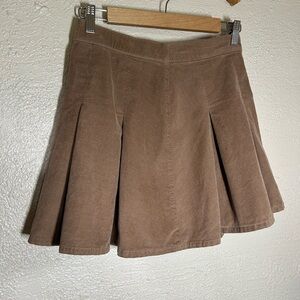 Hollister Brown Corduroy Skater Skirt
